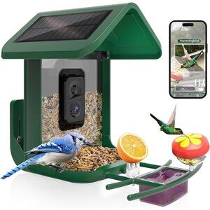 Bird Feeder with Camera Solar Powered : Smart Camera Bird Feeder 2K Live Feed Ca